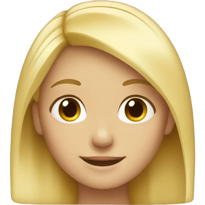 smiling girl blonde hair emoji