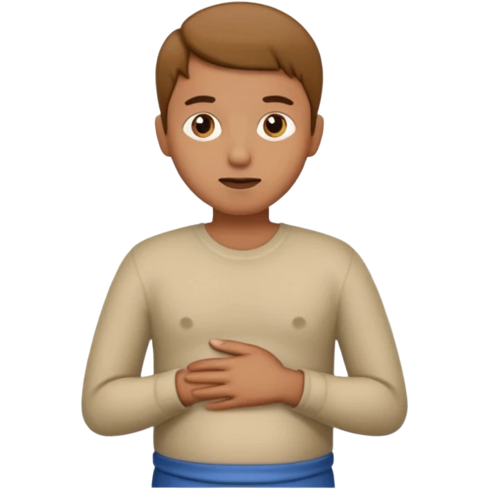 hand on stomach emoji