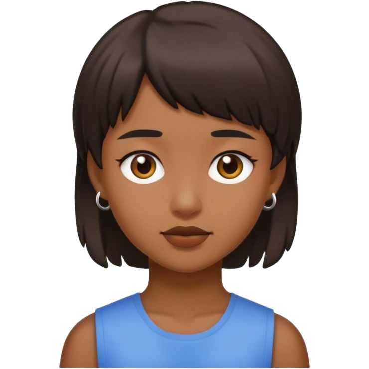 girl with short mullet hair brown  emoji
