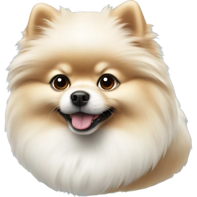 White Pomeranian  emoji