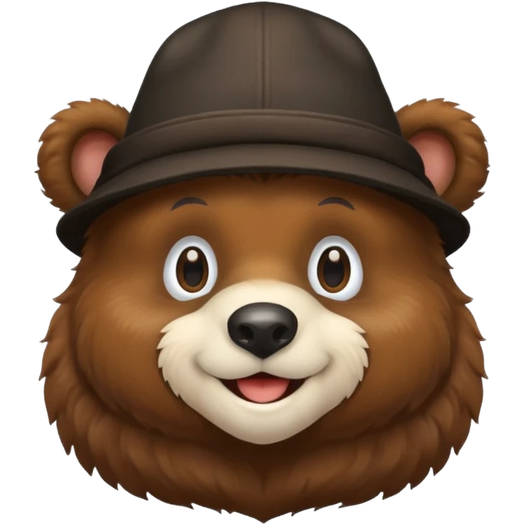 black bear with hat emoji