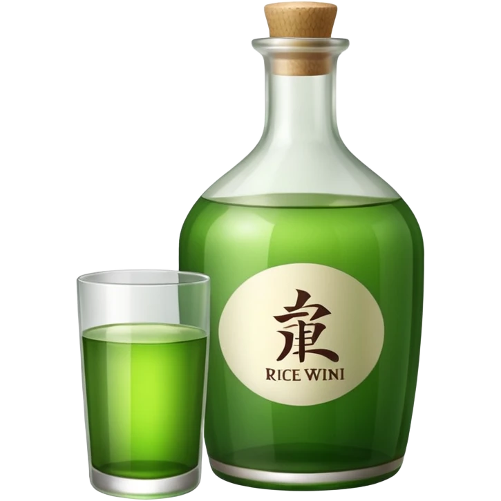 a bottle of rice wine emoji