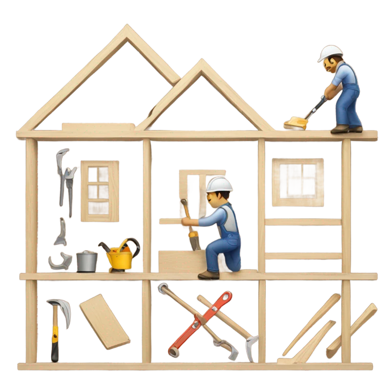 Carpenters building a house emoji