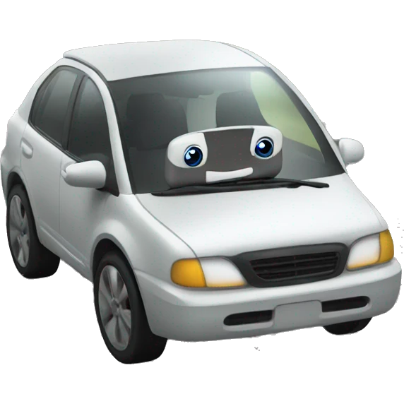 Bot driving car emoji