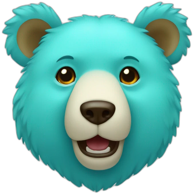 Cyan bear emoji