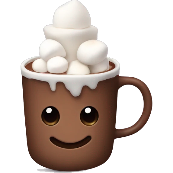 Hot chocolate with marshmallows  emoji