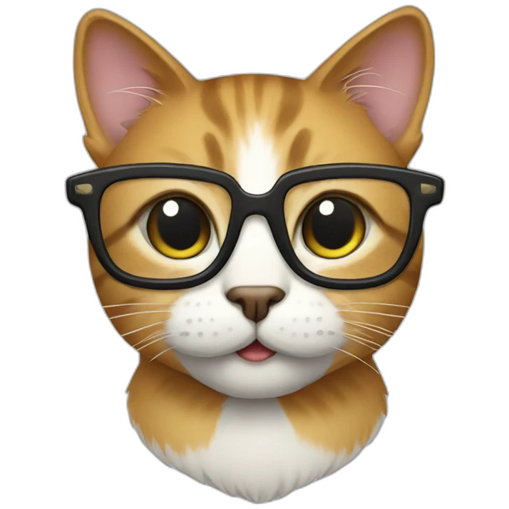 cat with glasses and a moustache emoji