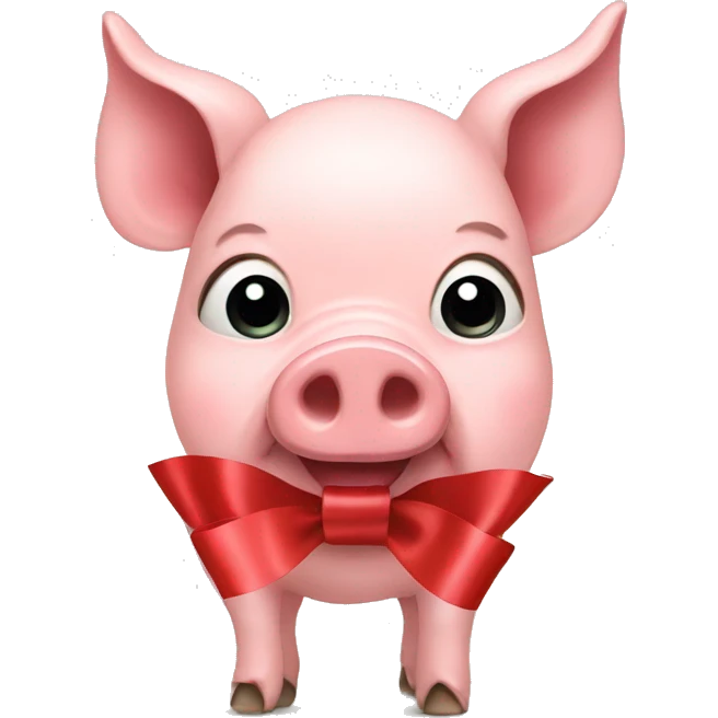 Pig With ribbon emoji