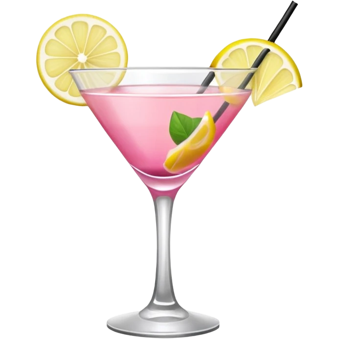 Pink Cocktail With Lemon  emoji