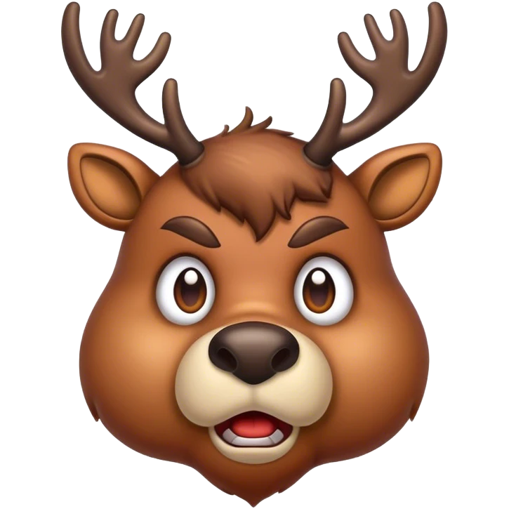 angry reindeer emoji