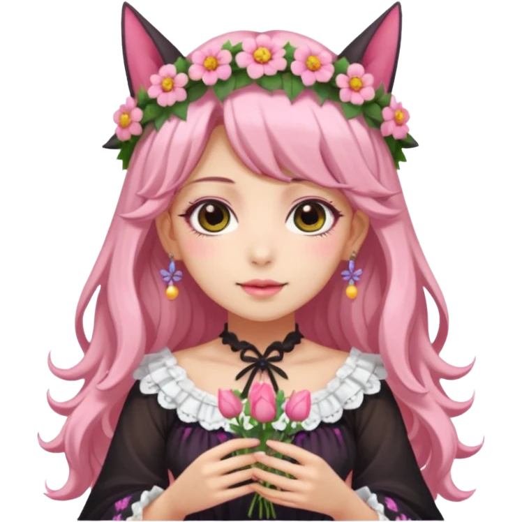 Pink Hime Gyaru Witch Flower Girl emoji