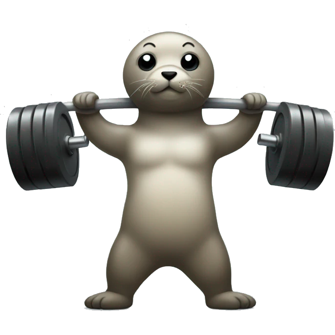 Seal lifting weights  emoji