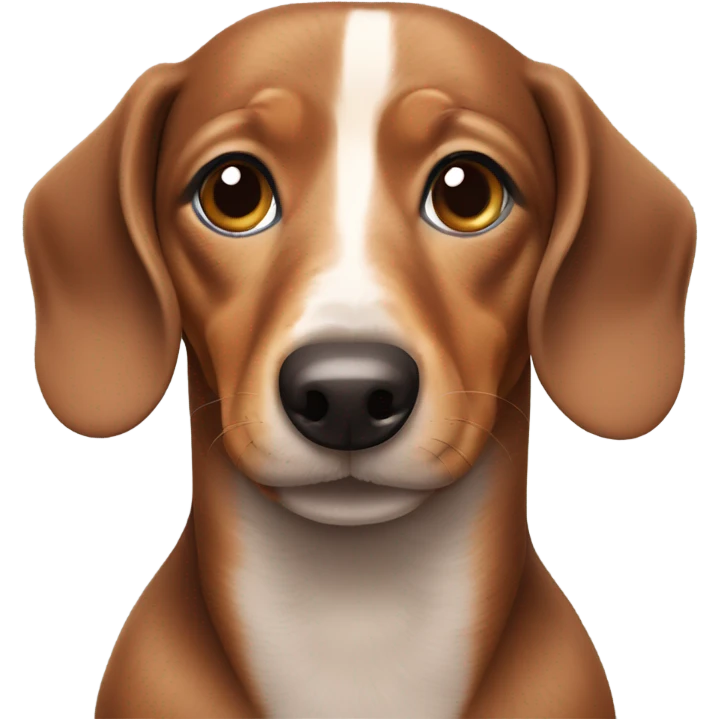 Chubby brown short haired dachshund  emoji