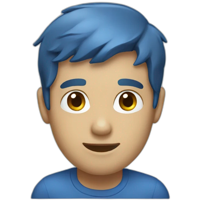 blue interactive emoji