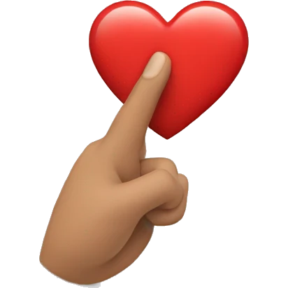 One hand forming a hearts right side. emoji