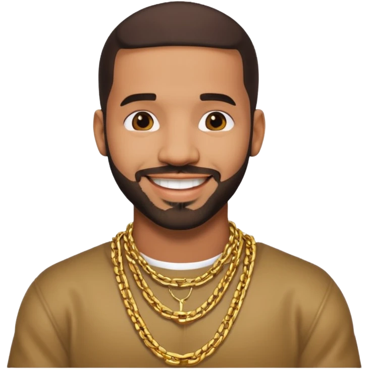 Drake with gold chain necklace  emoji