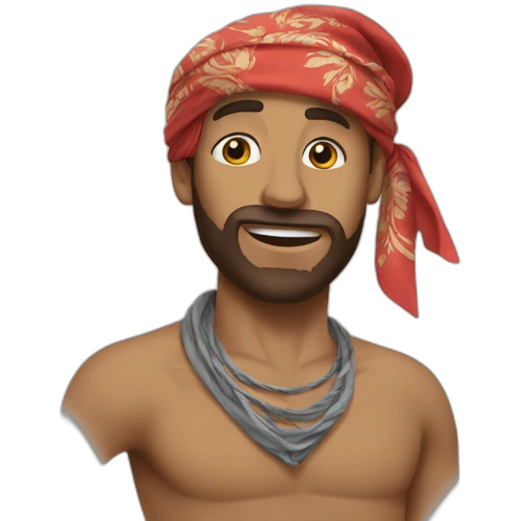 Seppia con bandana sulla testa emoji