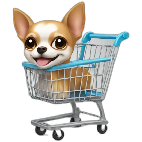 chihuahua with trolley emoji