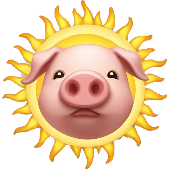 sun god pig emoji