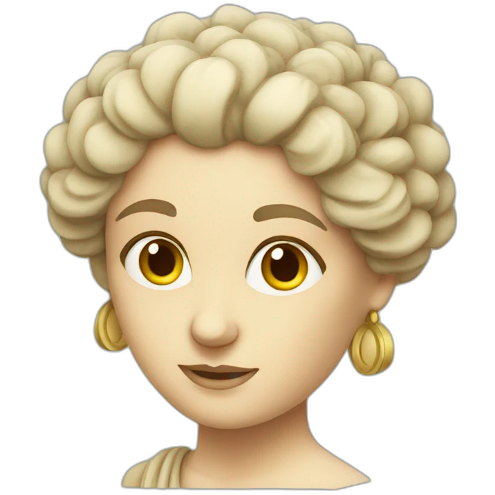 female greek statue cartoon style emoji