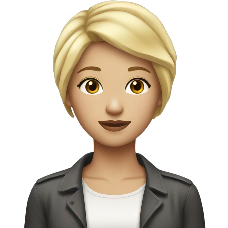 Beauty girl with short blonde hair emoji