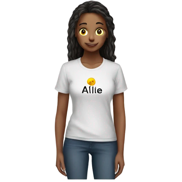 shirt with Allie written on it emoji