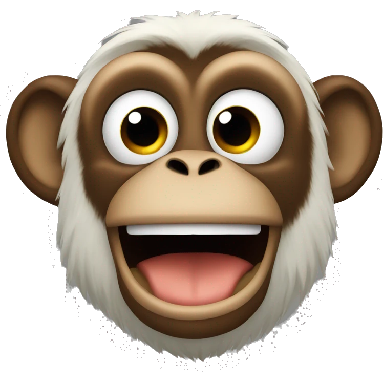 Monkey being goofy emoji
