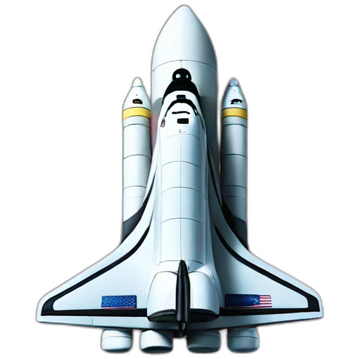 Shuttle made of glass emoji