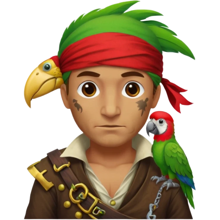 pirate and parrot emoji