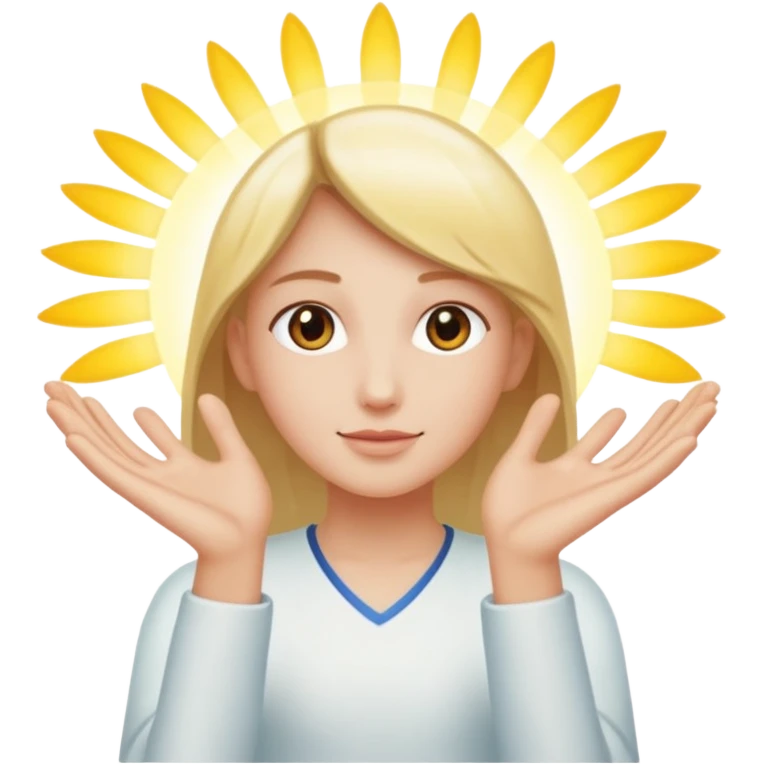 radiating a healing light through my hands  emoji