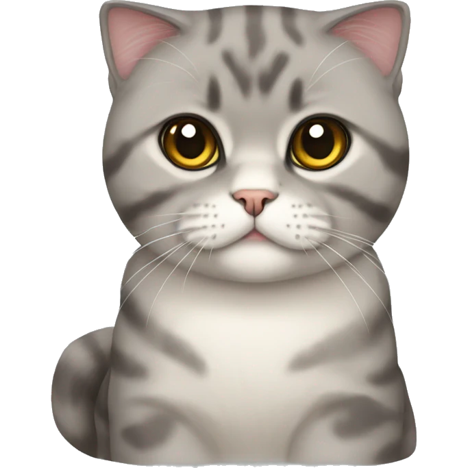 Scottish fold cat emoji