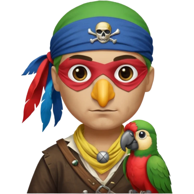 pirate and parrot emoji