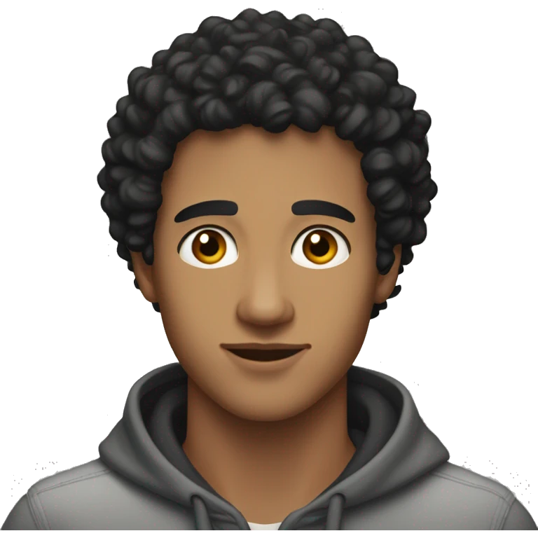 A light skin handsome man with black curly hair and in his 20s emoji