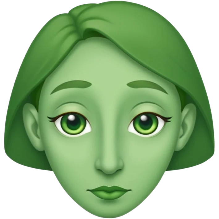 A green head with a green long nose emoji