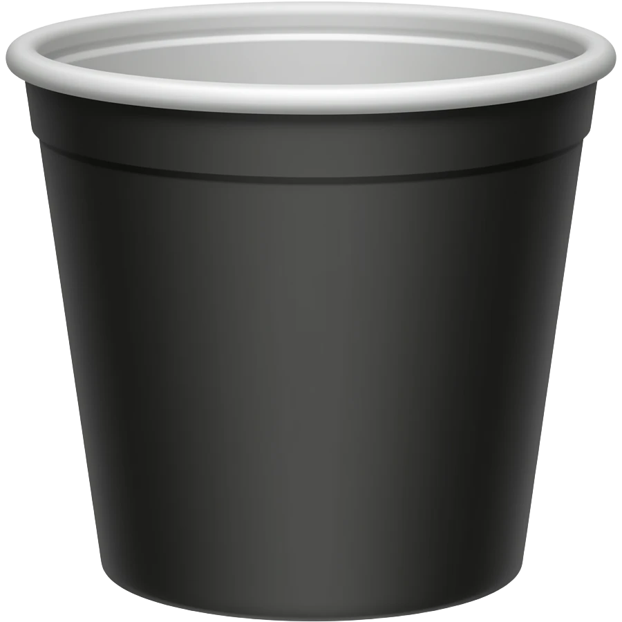 copo descartável de 500 ml preto com a borda branca emoji