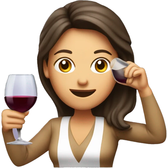 Mom Drinking wine out of decanter emoji
