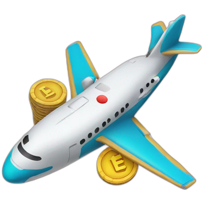 plane on casino chip emoji