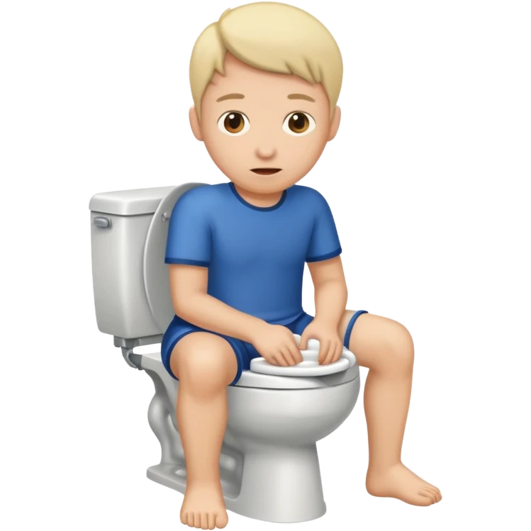 Pooping on a toilet emoji