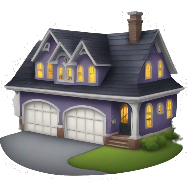 Haunted house attached garage  emoji