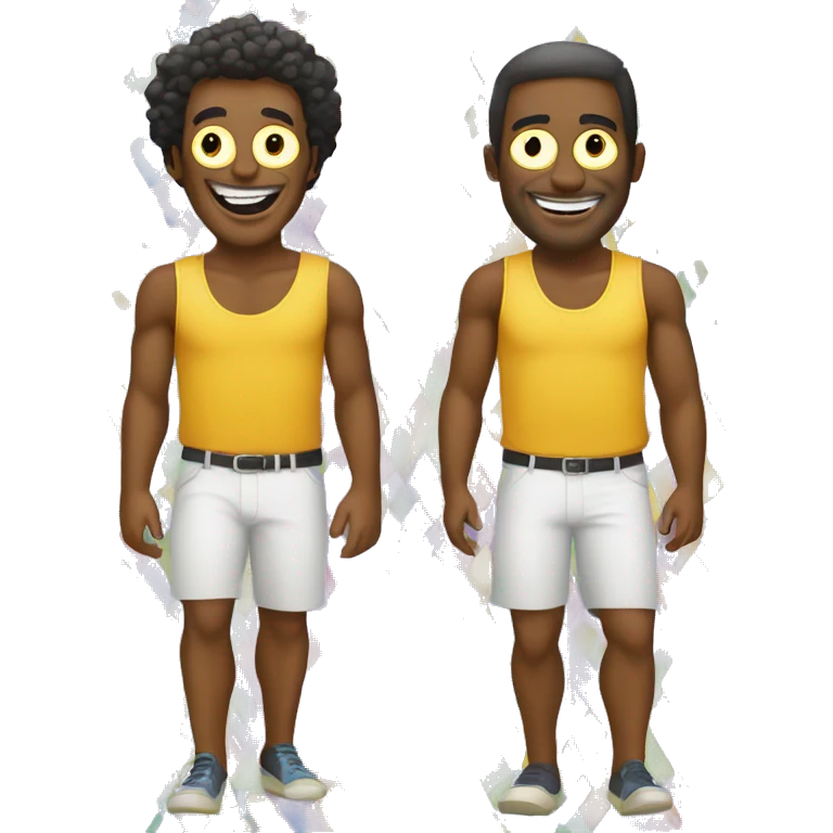 Two guys at carnival in rio emoji