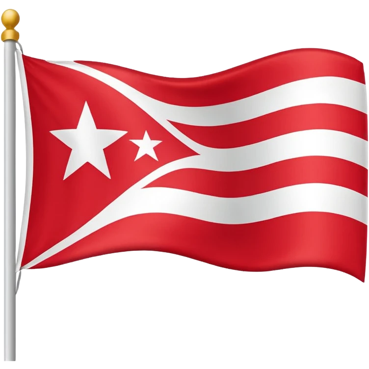 Bandeira do Pará em cor vermelho e banco é uma estrela no centro emoji