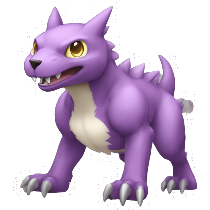 Kawaii cool Digimon-Fakemon-animal full body emoji