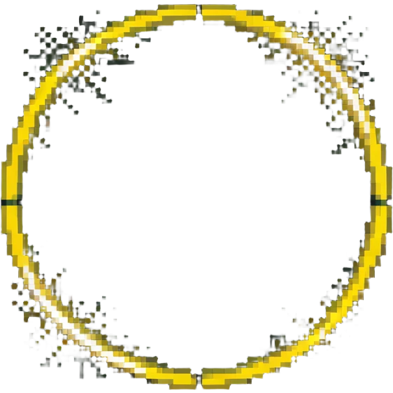 pixel art sun without face, just a yellow circle with rays emoji