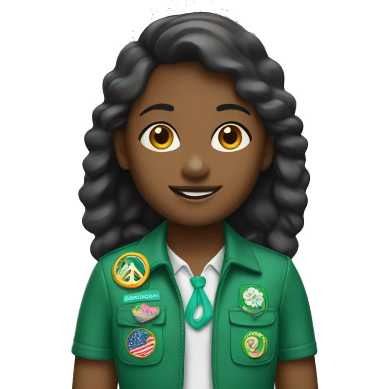 Peace out Girl Scout emoji