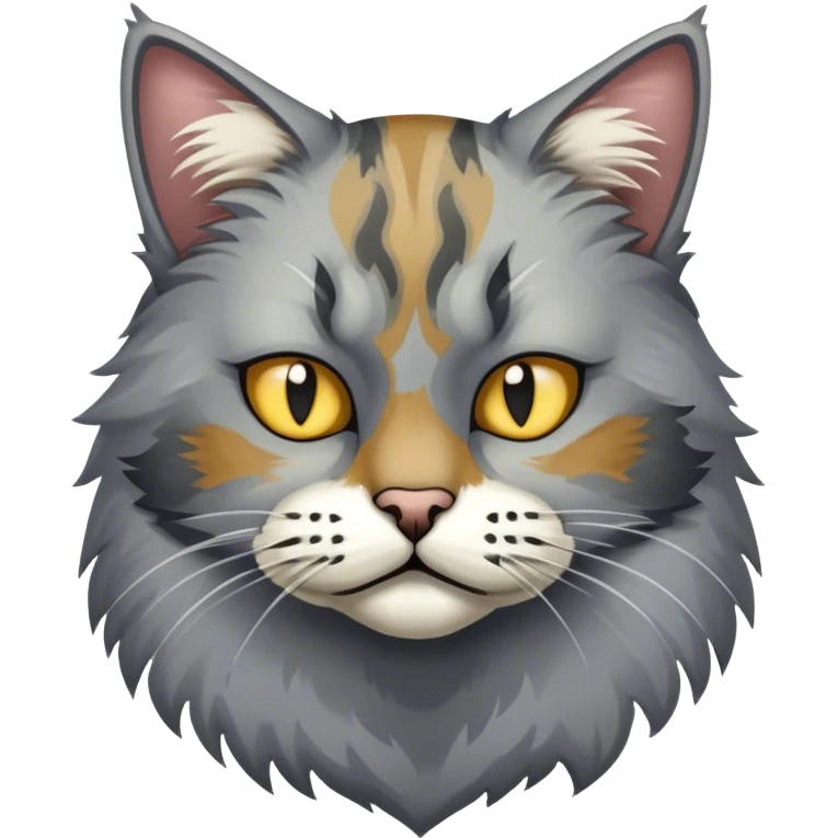 Scrappy street cat, tough and battle-worn emoji
