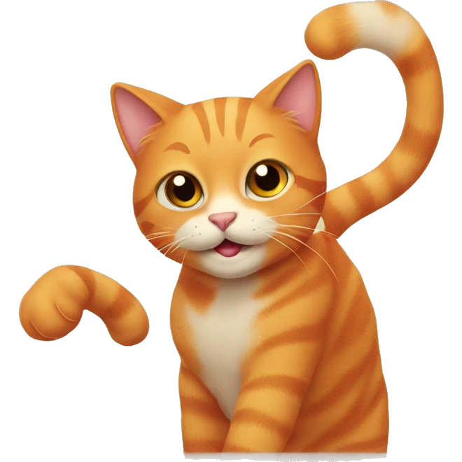 playful orange cat emoji