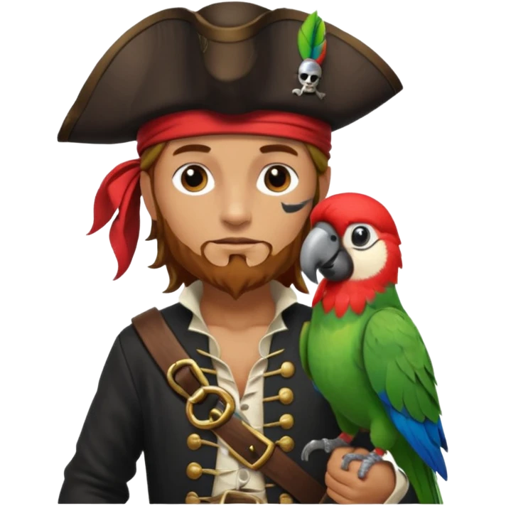pirate and parrot emoji