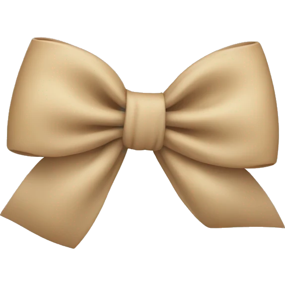 Beige bow emoji