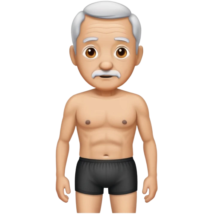 abuelo en calzoncillos  emoji