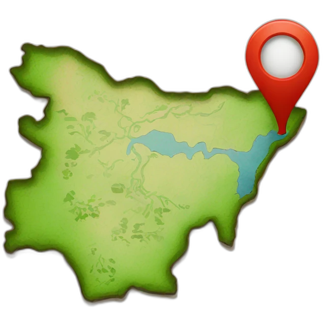 an map with bangladesh pinned emoji